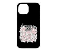 Custodia per iPhone 15 Teacher Introvert Graded Paper Over People