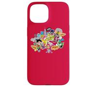 Custodia per iPhone 15 Teen Titans Go! Pizza War!