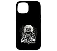 Custodia per iPhone 15 The Black Cat Gothic Vintage Horror Design