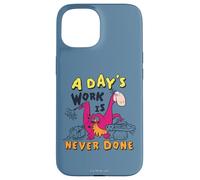 Custodia per iPhone 15 The Flintstones Dino A Day's Work Is Never Done