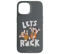 Custodia per iPhone 15 The Flintstones Fred Barney Let's Rock