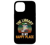 Custodia per iPhone 15 The Library Is My Happy Place - Lettore vintage per bibliotecari retrò