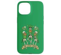 Custodia per iPhone 15 The Lucky Bones Giorno di San Patrizio 2026 Scheletri danzanti