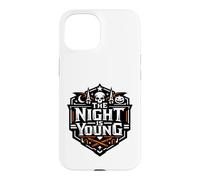 Custodia per iPhone 15 The Night Is Young - Teschio di Halloween spettrale