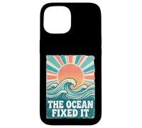 Custodia per iPhone 15 The Ocean Fixed It Retro Beach Waves Sun