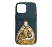 Custodia per iPhone 15 The Queen, Cool Portrait Drawn Art, Be a Queen Graphic