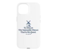 Custodia per iPhone 15 To Dream The Impossible Dream Mulino A Vento Stampa Blu Navy