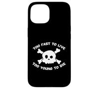 Custodia per iPhone 15 Too Fast To Live Too Young To Die Skull Harajuku Style