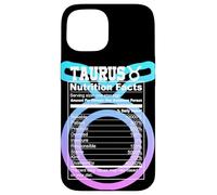 Custodia per iPhone 15 Toro Valori nutrizionali Segno zodiacale Astrologia Blu Viola