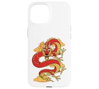 Custodia per iPhone 15 Traditional Zodiac Lucky Red Oriental Chinese Dragon