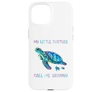 Custodia per iPhone 15 Turtle Watercolor Sea Ocean My Turtles Call Me Granny