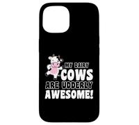 Custodia per iPhone 15 Umorismo della fattoria Le mie mucche da latte sono una mucca incredibilmente fantastica