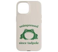 Custodia per iPhone 15 Unimpressed Since Tadpole Funny Frog Silly Graphic