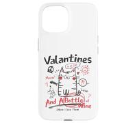 Custodia per iPhone 15 Valentines Is A Cat And A Bottle Of Wine Cause I Love Them