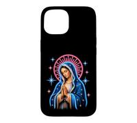 Custodia per iPhone 15 Vergine Maria Pop Art Preghiera Ritratto Con Stelle Sacra Icona