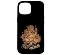 Custodia per iPhone 15 Vintage Camping Avventura Outdoor Regalo Fuoco