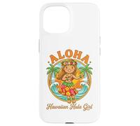 Custodia per iPhone 15 Vintage Hawaiian Hula Ballerina Aloha Tropical Island Luau Ragazza