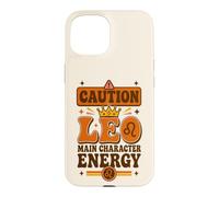 Custodia per iPhone 15 Vintage Leo Zodiac «Protagonista Energy» Boho Sun