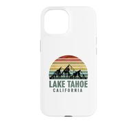 Custodia per iPhone 15 Vintage Mountains Hiking Camping Lake Tahoe California