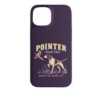 Custodia per iPhone 15 Vintage Pointer Bird Caccia Cane Dove Gli Uccelli Volano