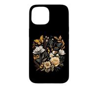 Custodia per iPhone 15 Vintage Pressed Flowers Butterflies Floral Boho Wildflowers