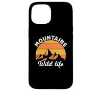 Custodia per iPhone 15 Vintage Retro Mountains Outdoor Wildlife Mountain Adventure