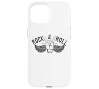 Custodia per iPhone 15 Vintage Retro Style Playing Music Guitar Forever Rock N Roll
