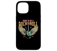 Custodia per iPhone 15 Vintage Retro Style Playing Music Guitar Forever Rock N Roll