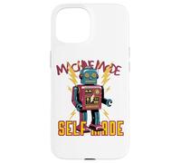 Custodia per iPhone 15 Vintage Robot Toy Retro 50s Sci-Fi SciFi Arte Estetica