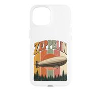 Custodia per iPhone 15 Vintage Zeppelin Airship Retro Sunset Aviation Dirigible