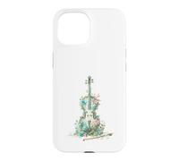 Custodia per iPhone 15 Violoncello Floreale Vintage Musica Classica