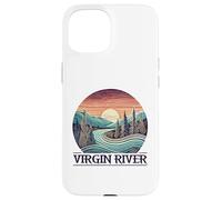 Custodia per iPhone 15 Virgin River T-Shirt Retro Minimalist River Virgin