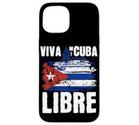 Custodia per iPhone 15 Viva Mi Cuba Libre La Habana Campidoglio e bandiera cubana