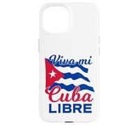 Custodia per iPhone 15 Viva Mi Cuba Libre Sventolando Bandiera Cubana Patriot