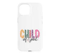 Custodia per iPhone 15 Vivace design con lettere stellate e fede cristiana