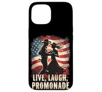 Custodia per iPhone 15 Vivi, ridi, Promenade Square Dance Style