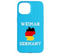 Custodia per iPhone 15 Weimar Germania Vintage Bandiera Germania Mappa Design