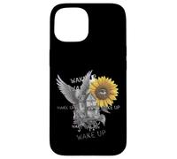Custodia per iPhone 15 Weirdcore Wake Up con occhio di girasole e casa Cottagecore