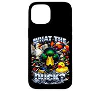 Custodia per iPhone 15 What The Duck Pun Bootleg Style Ducks Meme Dad Joke