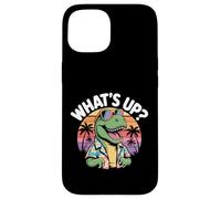 Custodia per iPhone 15 What's Up Dino - Cool Dinosaur Summer Vibes