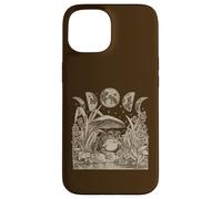 Custodia per iPhone 15 Whimsy Goth Fairycore Witchy Frog Mushroom Moon Vintage