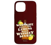 Custodia per iPhone 15 Whiskey Quote When Life Hands You Lemons Whiskey