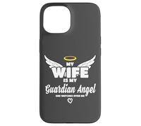 Custodia per iPhone 15 Wife Is My Angel She Watches Over Me In Memory