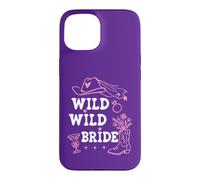 Custodia per iPhone 15 Wild Wild Bride Bachelorette Cowgirl Cute Pink Bridal Cowboy