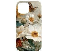 Custodia per iPhone 15 Wildflower Butterfly Floral Botanical Nature Flower Vintage