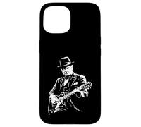 Custodia per iPhone 15 Winston Churchill Suonare Chitarra Design