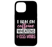 Custodia per iPhone 15 Womens Caffiene & Words Wheaten Terrier Dog Lover