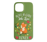 Custodia per iPhone 15 Womens Kids Fall Leaves Boho Just A Girl Who Loves Foxes