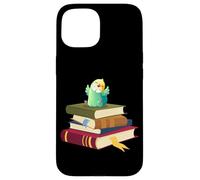 Custodia per iPhone 15 Womens Kids Girls Reading Books Happy Parakeet Lover