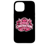 Custodia per iPhone 15 Womens Under Construction Gym Workout Excercise Girl Citazione